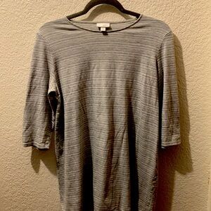 PureJill Gray Striped Women's Top
